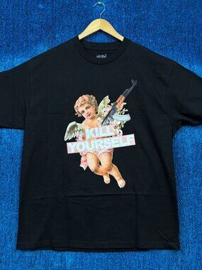 G59 Records x Suicideboys Kill Yourself AK Cherub Rap Tee XL